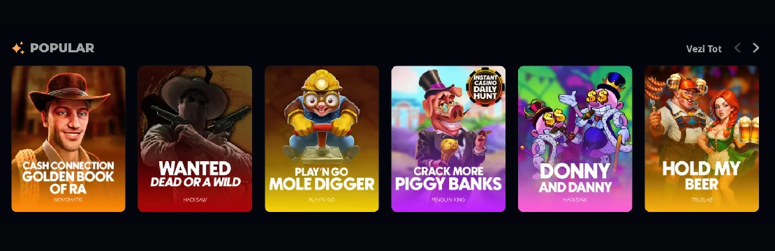 Instant casino jocuri popular